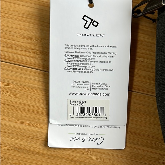 Travelon Gray Anti-Theft Security Bag - Picture 3 of 5